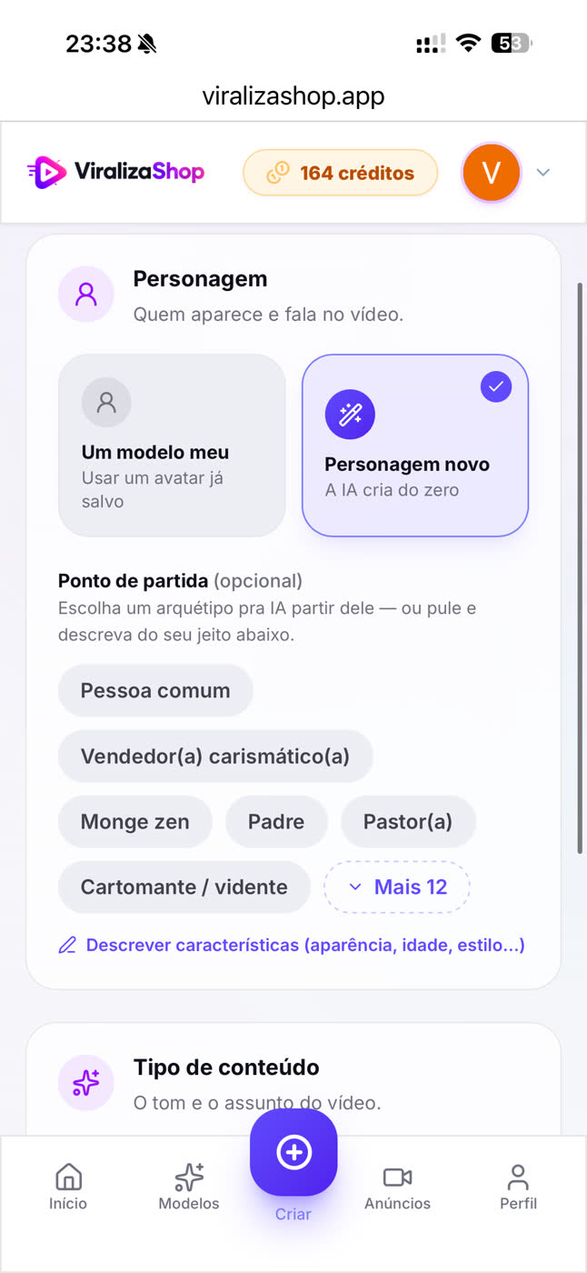 Lista de arquétipos de personagem disponíveis